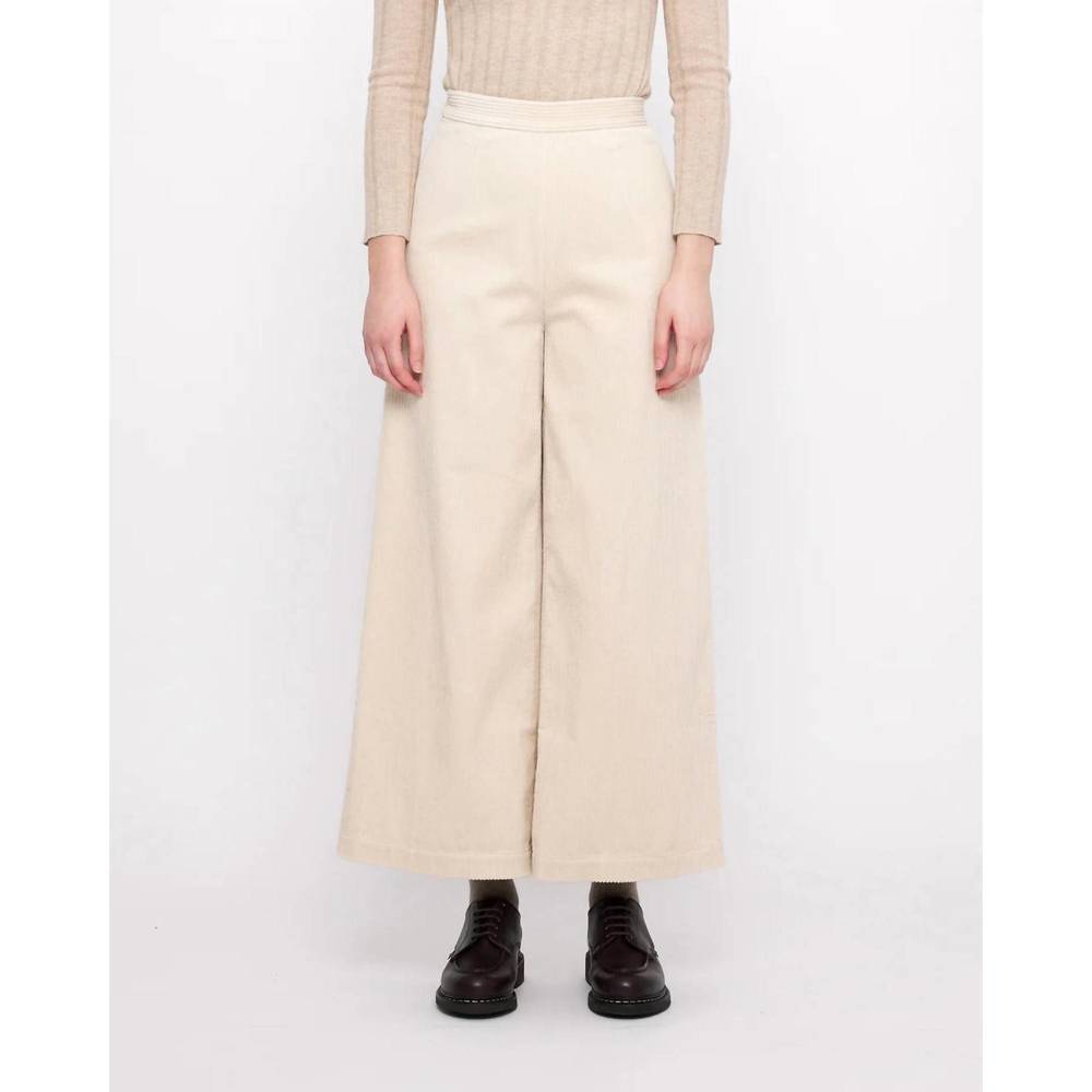 NEW 7115 BY SZEKI classic wide legged trouser in pearl